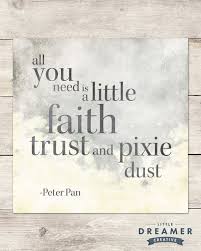 Peter Pan Quote 8x8 All You Need Is Faith Trust And Pixie Dust Digital Print Tinkerbell Ki Peter Pan Quotes Inspirational Quotes From Books Peter Pan