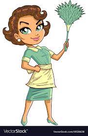 Cleaning Service Maid Lady Woman With Duster Clipart Vector Cartoon Download A Free Preview Or High Qu Cute Cartoon Drawings Cartoon Drawings Cleaning Cartoon