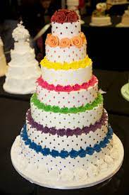 Multi Layered And Multi Coloured Wedding Cake Rainbow Wedding Cake Multi Colored Wedding Cake Rainbow Cake