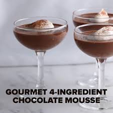 Gourmet 4 Ingredient Chocolate Mousse Recipe Chocolate Mousse Easy Chocolate Mousse Desserts