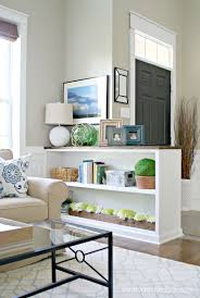 Finished Half Wall Bookcase Living Room Remodel Room Remodeling Living Decor