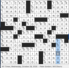 Check spelling or type a new query. Rex Parker Does The Nyt Crossword Puzzle October 2020