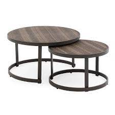 Coffee tables are the perfect accent piece for a living room. Coral Coast Chisholm Round Outdoor Nesting Tables Set Of 2 Hayneedle Nesting Tables Conversation Set Patio Nesting Coffee Tables