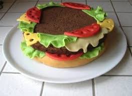 Torta Hamburger Decorata Con Pasta Di Zucchero Burger Cake Summer Cakes Funny Birthday Cakes