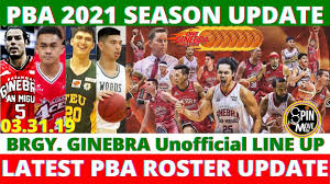 We were affected as well. Pba Update 2021 Ii Barangay Ginebra San Miguel Unofficial Line Up Ii Latest Pba Roster Updates Youtube
