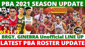 Members of the pba's 25 greatest players johnny abarrientos, known as the flying a throughout his career. Pba Update 2021 Ii Barangay Ginebra San Miguel Unofficial Line Up Ii Latest Pba Roster Updates Youtube