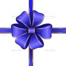 Blue Gift Bow With Ribbon Isolated Vector Gift Bows Ribbon Bows Alcohol Ink Crafts