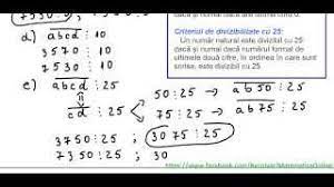 Deși există teste de divizibilitate pentru numere în orice rază sau bază și toate sunt diferite, acest articol prezintă. Clasa A Vi A Cap Divizibilitatea Numerelor Naturale Criterii De Divizibilitate Ex 3 Youtube