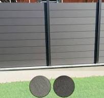 Recinzione in legno composito WPC e alluminio Privacy TREND in kit di  installazione - Vendita a moduli L.149 x H.106,8-205 cm