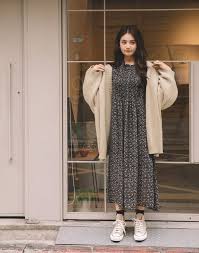 復古年華小立領碎花洋裝 女裝 pazzo normcore fashion style