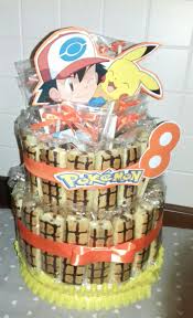 Torta Di Merendine Pokemon Torte Di Compleanno Barrette Di Cioccolato Torte