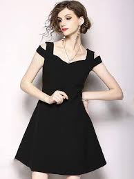 Black A Line Cocktail Dress Black A Line Cocktail Midi Dress With Images Midi Cocktail Dress Elegant Dresses For Women Cheap Elegant Dresses
