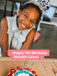 Happy 9th Birthday to my brilliant and radiant daughter Melodie Grace 🎉  Melodie, you are the epitome of JOY and Love! You live and love so freely  and are always thinking about