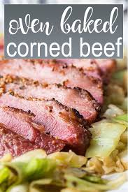 Baked Corned Beef In The Oven Recipe In 2020 Baked Corned Beef Beef Brisket Recipes Corned Beef Brisket