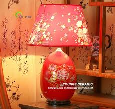 Botimi nordic bedside table lamp with fabric lampshade for bedroom white red black table reading lights modern home lighting. Delicate Chinese Ceramic Porcelain Red Hotel Bedside Table Lamps Buy Hotel Table Lamp Hotel Bedside Table Lamps Unusual Table Lamps Product On Alibaba Com