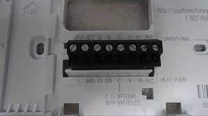 This one uses the green wire as the c wire instead. Honeywell Thermostat Installation And Wiring Youtube