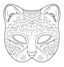 A printable coloring page is a good way to introduce animals to your kids. Cheetah Mask Coloring Page Coloring Mask Printable Animal Masks Lion Coloring Pages