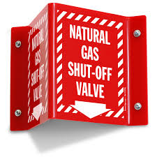 For the game developer, see valve corporation. Natural Gas Shut Off Valve Projecting Sign Sku S2 1786
