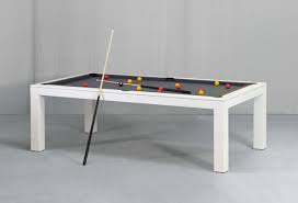 The legs of the convertible pool dining table are adjustable, from a height of 81.5 to 86.5 cm. Vision Pool Table West State Billiards