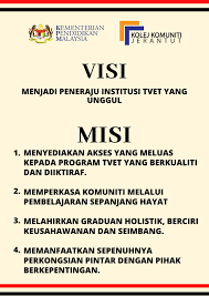 Mengupayakan perluasan dan pemerataan kesempatan memperoleh pendidikan yang bermutu bagi. Visi Dan Misi Jabatan Pendidikan Kolej Komuniti Jerantut Facebook
