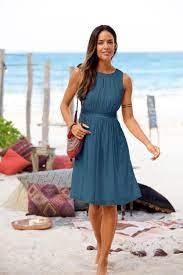 Flowy Sleeveless Dress Wedding Guest Dress Summer Summer Wedding Outfits Guest Dresses