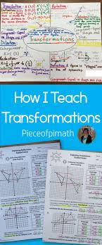 Classroom Ideas Hands On Activities Pieceofpimath Com Transformations Math 8th Grade Math High School Math