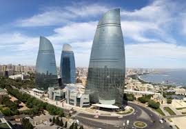 Baku is on the coast of the caspian sea on the southern tip of the absheron peninsula. Baku Flame Towers Hok Archdaily