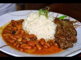 How To Make Bistec Con Arroz Blanco Y Frijoles Rojos Cuban Style White Rice Red Beans And Steak Youtube Dominican Food Dominican Republic Food Food