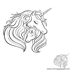 School's out for summer, so keep kids of all ages busy with summer coloring sheets. Coloring Page Of A Mother Unicorn With Her Baby