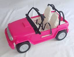 Barbie Car Pink Jeep Seat Belts Roll Bar Ebay Barbie Car Pink Jeep Car