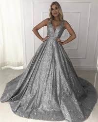 Royal Black And Gold Ball Gowns Bling Bling Sequin V Neck Ball Gowns Prom Dresses Things To Wear In 2019 Dresses Ball Gowns Prom Grey Prom Dress