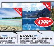 Reduced one star because of the basic remote (no mute button) and no standby mode. Special Dixon 55 Inch 140cm Ultra Hd Dled Tv Cz1855 Www Guzzle Co Za