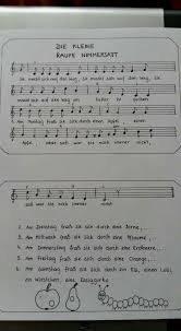 Raupenlief Raupe Nimmersatt Lied Vorschullieder Raupe Nimmersatt