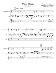 Feel the power of music (start). Brawl Stars Menu Theme Sheet Music For Trumpet In B Flat Flute Tuba Mixed Trio Musescore Com