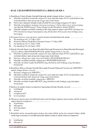 Check spelling or type a new query. Pdf Soal Uji Kompetensi Kepala Sekolah Ke 1 Abu Ifa Academia Edu