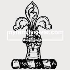 It features a coat of arms on a field of blue. Blois Surname Meaning Blois Name History Blois Crests Coat Of Arms Genealogy Myfamilysilver Com