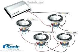 Lorenzo shows you how to wire two dual voice coil 4 ohm subwoofers at your amplifier to a 1 ohm or 4 ohm load! Kd 2898 Wiring Diagrams For Subwoofers To 1 Ohm Schematic Wiring