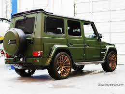 Brabus Mercedes Benz G63 Amg Wears Military Green And Adv1s Mercedes Benz G Class G Class Mercedes G Wagon