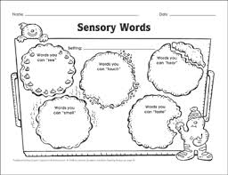 Sensory Words Word Choice Graphic Organizer Mini Lesson