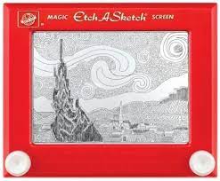 Etch A Sketch Starry Night If Van Gogh Were Alive Now He Would Have Done This Etch A Sketch Art Etch A Sketch Childhood
