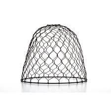 Cleveland Vintage Lighting Black Metal Dome Chicken Wire Lampshade