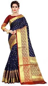 See silk saree stock video clips. Buy Kuki Woven Kanjivaram Jacquard Art Silk Blue Sarees Online Best Price In India Flipkart Com