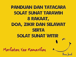 Berikut ini adalah penjelasana lengkap seputar niat. Panduan Solat Sunat Terawih Dan Witir No Plate Cantik Pelik Facebook