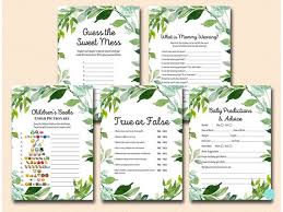Rd.com knowledge etiquette the first time i encountered the south was when i attended summer cam. Botanical Baby Shower Games Package Greenery Botanical Baby Shower Printable True Or False Trivia Baby Shower Instant Download Tlc670 By Magical Printable Catch My Party