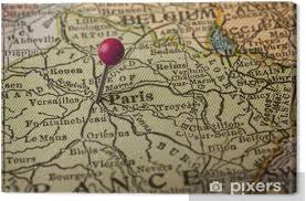 Karte pensacola, karte anaheim, karte von wichita, karte von oakland, karte von nashville. Leinwandbild Paris Und Frankreich Vintage Karte Pixers Wir Leben Um Zu Verandern