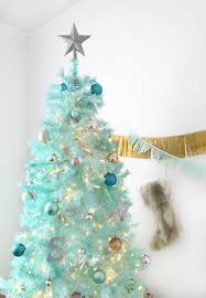 Diy Mint Green Christmas Tree Spray Painted Tree A Joyful Riot