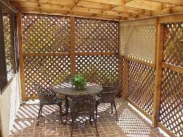The View To The Patio Enclosed Patio Lattice Patio Diy Porch