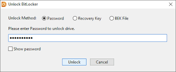 There is no way to bypass the bitlocker recovery key when you want to unlock a bitlocker encrypted drive without a password. Unlock Bitlocker Encrypted Drive In Windows 10 8 7 Vista Xp