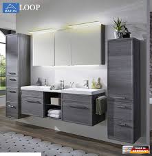 Clp 2 x polyrattan luxus sonnenliege. Marlin Loop Badmobel Set 160 Cm Mit Led Spiegelschrank Doppelwaschtisch Rahmenoptik V3 1 Impuls Home