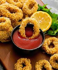 Baked Calamari Recipe Calamari Recipes Food Calamari